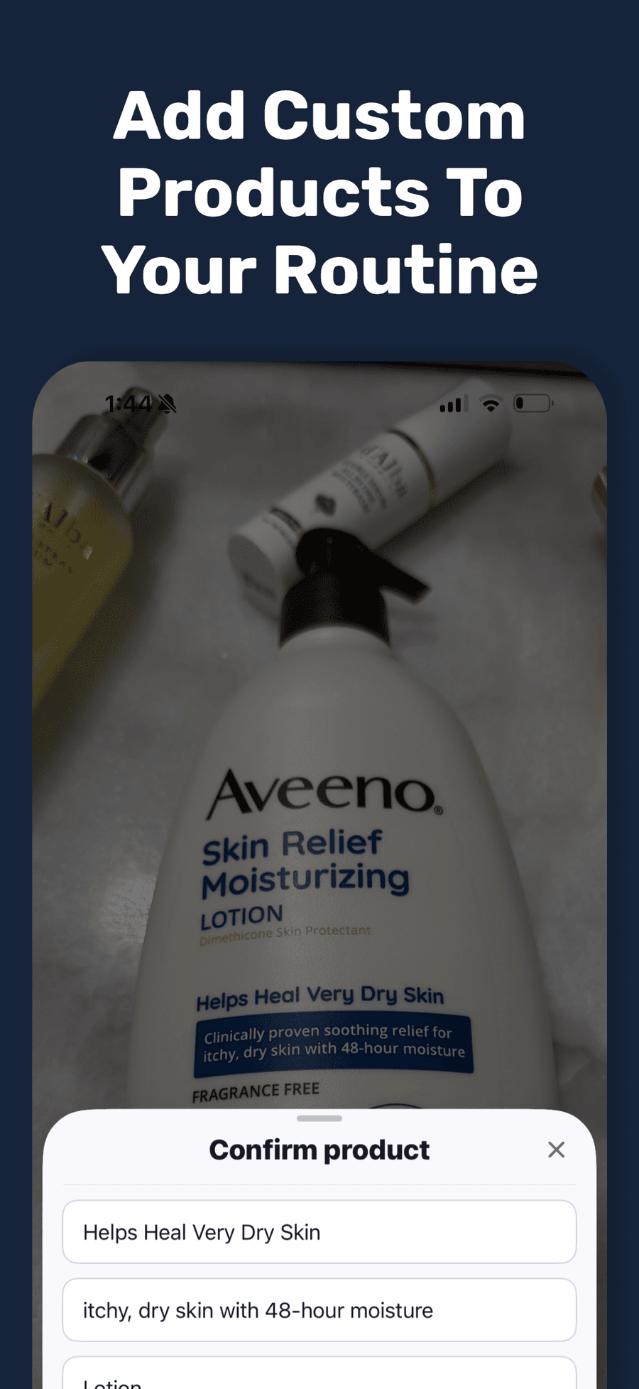 Pimpl product scanner adding a moisturizer
